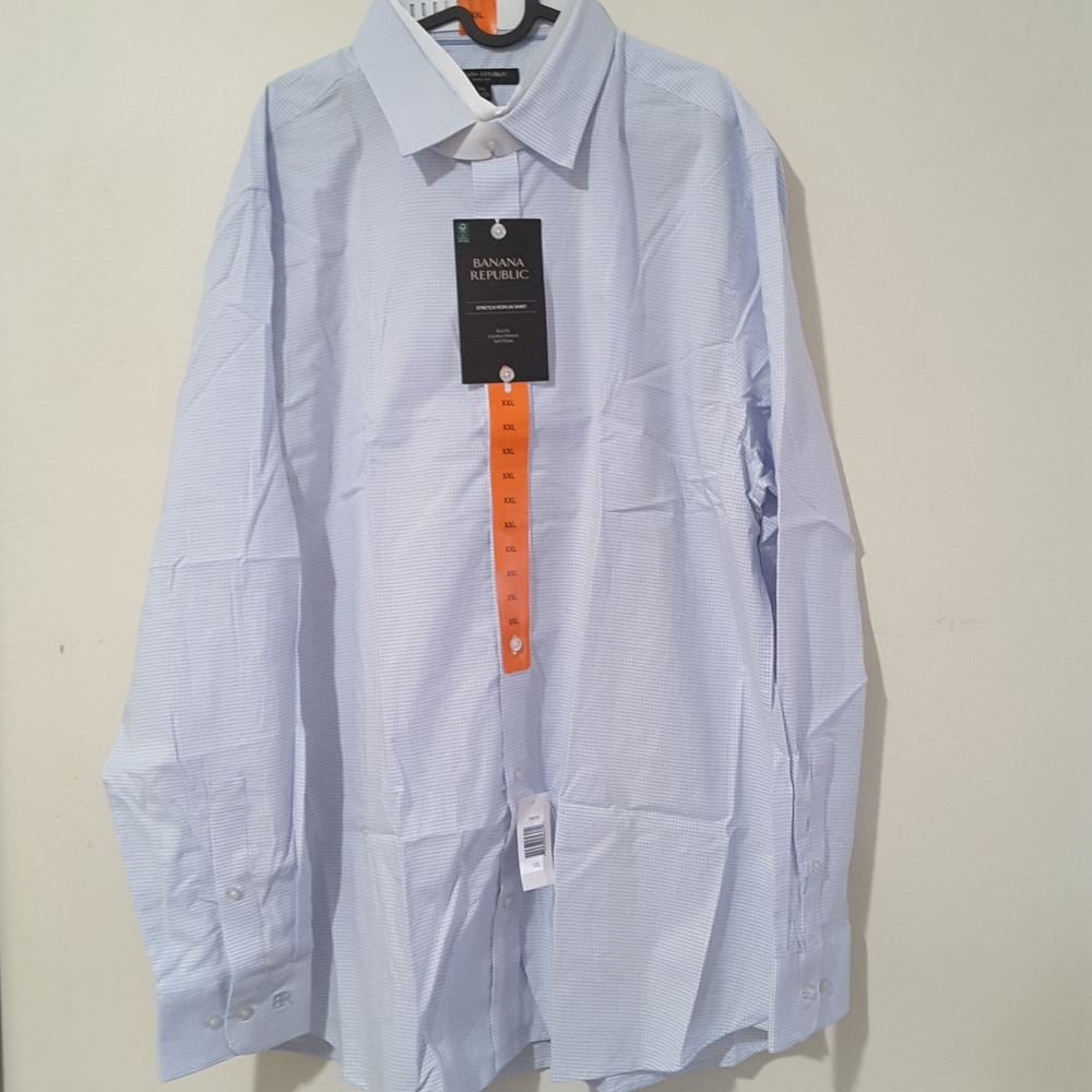 Banana Republic Blue Dress Shirt Classic Tailored Design